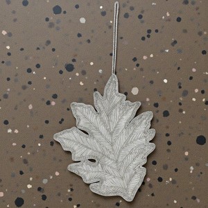 Artisan Maple Leaf Zari Hanging | Traditional Embroidered Leaf Charm with Tassels <b>for</b> Wall, <b>Door</b> & Celebration Decoration - Product Image 2