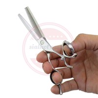 Ciseaux de coupe de cheveux | 5.5/6 "440C ciseaux à cheveux pivotants ciseaux de coiffure rasoir amincissant cisailles à pouce rotatives