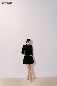 Elegant Long-sleeve Women's <b>Dresses</b> A-line Casual <b>Dresses</b> With Front Buttons VEVEL ALINE <b>DRESS</b> 85% Polyester 15% Spandex Vietnam - Product Image 5