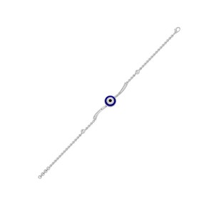 IGI Certified Lab Grown Round Diamond Charm <b>Bracelet</b> in <b>Solid</b> 925 Sterling <b>Silver</b> - Product Image 4