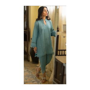 Vestidos de césped Salwar Kameez informales de calidad superior para mujeres paquistaníes e indias recién llegados hechos con seda y algodón ODM - Product Image 1