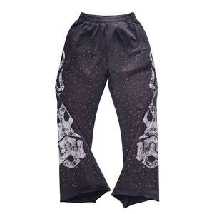 Conjunto Deportivo Personalizado de Moda Urbana 100% Algodón con Pedrería, Nueva Llegada 2026, Sudadera con Capucha y Pantalones para Hombre, Calidad Premium, Cómodo - Product Image 2