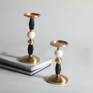 Elegant Design Aluminum <b>Wood</b> <b>Candle</b> <b>Holder</b> for Decorate Home Festive Hotel Restaurant Wedding Table Decoration Good Quality - Product Image 2