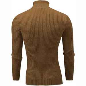 Haute qualité hommes à manches longues décontracté col rond sweat automne hiver chaud tricots haut Anti-rides Anti-rétrécissement avant Logo - Product Image 6