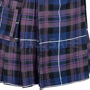 กระโปรงพับจีบสำหรับผู้ชายดีไซน์แบบดั้งเดิมสีดำแดงไฮบริดสไตล์สก็อตกระเป๋าแฟชั่นวัฒนธรรม - Product Image 2