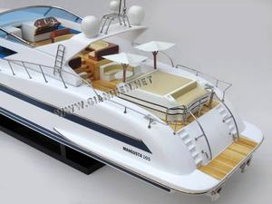 Modèle de bateau en bois MANGUSTA 105 de haute qualité du fabricant Gia Nhien Design personnalisé avec technique de peinture à faible quantité minimale de commande - Product Image 2