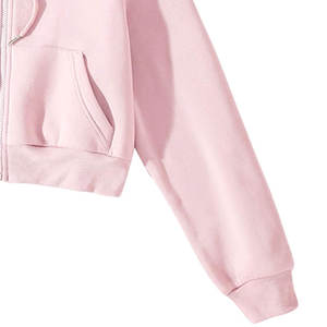 Venta al por mayor de alta calidad recortada superior Sudadera con capucha de moda al aire libre elegante de manga completa de longitud Crop Top mujeres Sudadera con capucha con color personalizado - Product Image 6