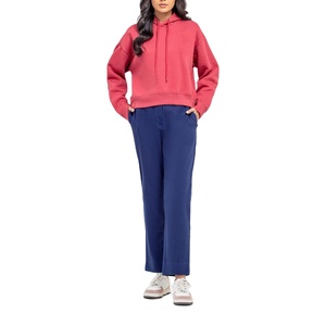 Jersey holgado informal de algodón 100% para mujer, sudadera de manga larga, ropa de calle, sudadera con estampado personalizado, patrón sólido - Product Image 2