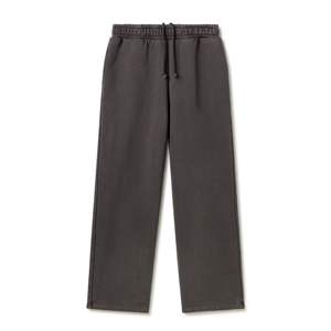 Pantalon de survêtement à jambes larges gris anthracite pour hommes coupe décontractée taille élastique décontracté salon Streetwear léger confort au quotidien droit - Product Image 1
