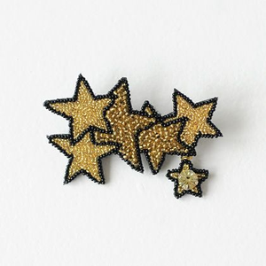 Broche bordado DIY, broche accesorio bordado, tela artística, broche de puntada creativa, mano de lujo real hecha a mano - Product Image 2