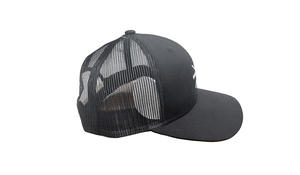 Gorra de camionero de malla negra con bordado 2D de logotipo y color personalizado, moda joven y clásica para adultos, hecha a mano en la fábrica de Vietnam - Product Image 5