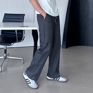 Pantalones de hombre, pantalones casuales de pierna ancha de primera calidad, pantalones de uso diario Unisex de algodón elástico de 4 vías, ropa de calle suave y cómoda, 4 colores H4009 - Product Image 2