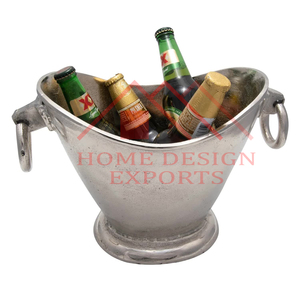 Cubo de vino de Metal pesado hecho a mano de diseño Vintage de gran venta 2025, artículos decorativos de mesa para Bar para fiestas a precio mayorista - Product Image 6