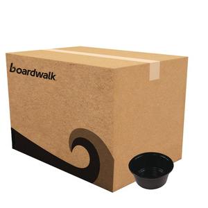 Boardwalk BWKPRTN325BL 3.25 Oz. Vasos de Polipropileno para Soufflé/Portiones - Negros 2500/Caja - Product Image 1