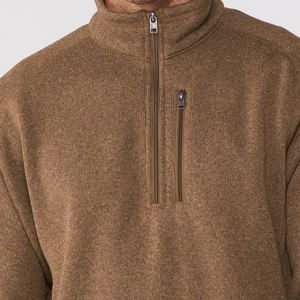 Suéteres de lana de invierno personalizados Suéteres de lana transpirables más vendidos para hombres Suéteres de lana con cremallera de cuarto - Product Image 5