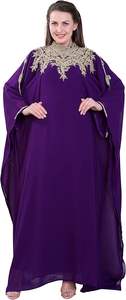 Caftán Islámico Recto Modesto Estilo Marroquí de Dubái, Abaya Maxi con Cuentas Hechas a Mano, Vestido de Fiesta Largo Hasta el Suelo, Vestido de Novia para la Playa - Product Image 2