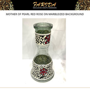 Chichas égyptiennes de qualité supérieure, best-seller, design unique, nacre rouge, fond marbré, laque en acier inoxydable - Product Image 6