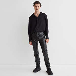 กางเกงหนังวัวแท้สำหรับผู้ชายกางเกงผ้าควิลท์พร้อมแผงบุนวมกางเกงหนังแท้น้ำหนักเบาสำหรับผู้ชายโลโก้ออกแบบได้ตามต้องการ - Product Image 6