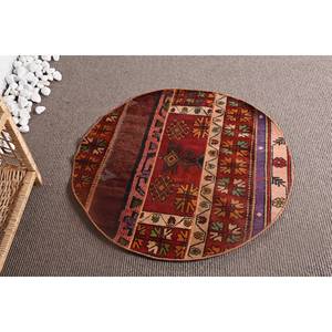 Alfombra turca Vintage Bohemia roja de 3x3 pies de lana área grande rectángulo patrón de pasillo 10mm de espesor habitación alfombra de noche de látex - Product Image 4