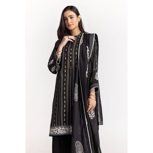 Cambric Cotton <b>Block</b> <b>Printed</b> Salwar Kameez and Dupatta Pakistani-Indian Style KDS-22087 - Product Image 4