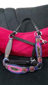 Nouvelle bride de luxe en cuir premium avec franges métalliques personnalisées, rembourrée, avec ferrures en laiton, style western, portable et entièrement équipée - Product Image 4