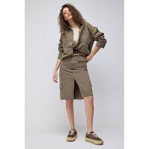 กระโปรงทรงดินสอแบบหางปลาสำหรับผู้หญิง ดีไซน์หรูหรา สไตล์ลำลองและเป็นทางการ แต่งระบาย ผ้าสแปนเด็กซ์ ไซส์ XS สำหรับฤดูหนาว ถักทอแบบไม่ถักทอ - Product Image 1