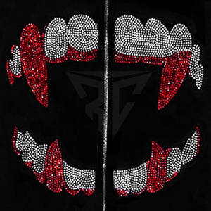 Sudaderas con capucha para hombre de moda superior con diamantes de imitación de buena calidad 100% algodón bajo MOQ patrón sólido para invierno - Product Image 4