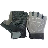 Gants de sport légers antidérapants en PU à demi-doigts avec fermeture à boucle pour la musculation, le fitness et l'entraînement en salle de sport