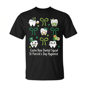 Camiseta Coquette Bow Dental Squad para el Día de San Patricio, Ropa Promocional Premium para Higienistas Dentales - Product Image 2