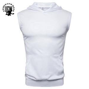 Sudaderas sin Mangas con Etiqueta OEM para Hombre, Ropa de Gimnasio con Cremallera, Sudaderas Transpirables de Secado Rápido de Poliéster/Algodón de Alta Calidad Hechas a Medida - Product Image 4