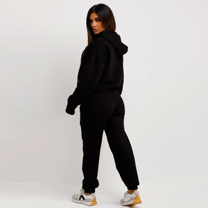 Meilleur OEM Vente en gros Survêtement Qualité Style unique pour femmes Survêtement empilable Vente en ligne Ensemble pantalon et capuche à manches longues pour femmes - Product Image 4
