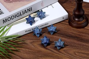 Wholesale Carved Lapis Lazuli Merkaba Dodecahedron Crystal Intuition Healing Sacred Geometry <b>Stone</b> Craft Bulk Crystal Merkaba - Product Image 5