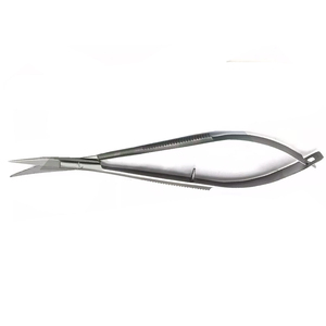 Micro ciseaux en acier à haute teneur en carbone avec logo personnalisé Ciseaux à sourcils et pincettes à pointe pointue Vente en gros - Product Image 1