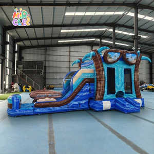 Castillo Hinchable Comercial Palmera con Tobogán Agua Combo Doble Carril Piscina Wet Dry para <span class=keywords><strong>Alquiler</strong></span> Fiestas Infantiles - Product Image 3