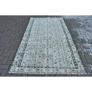 พรมวินเทจ ขนาด 4.8x8.2 ฟุต พรมตุรกีลายทางสีเทาดำ - Product Image 1