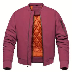 Blouson Bomber matelassé pour homme Style d'hiver chaud Capuche Col montant Logo avant Gym Sports Jogger Décontracté Confort Service direct - Product Image 1