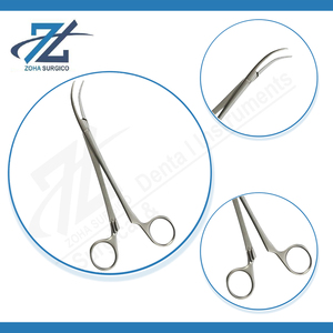 Pinces à artères de Negus, manuelles, 180 mm de long, petite courbure, acier chirurgical inoxydable, certifiées CE, fabricant d'instruments - Product Image 4