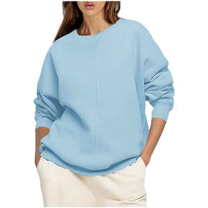 Sweat-shirt à col rond en coton de haute qualité impression surdimensionnée avant Logo pull d'hiver pour garçons et femmes sweats respirants - Product Image 3