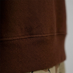Sweat-shirt à col rond surdimensionné personnalisé marron avec logo SINEWY SPORTS, en molleton de coton premium, unisexe, streetwear, pull-over, vêtements de sport - Product Image 5