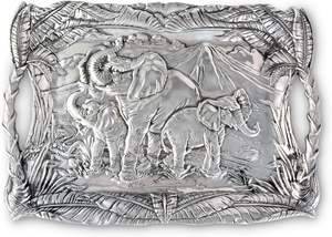 Plateau de service en aluminium de haute qualité, 100% fait à la main, pour les mariages, les hôtels, les restaurants - Product Image 3