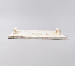 Bandeja de incrustaciones de hueso de forma Rectangular para manualidades, bandeja decorativa para el hogar para mesa de centro, patrón único, prueba de artesanía de hueso - Product Image 2