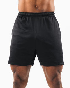 Pantalones cortos informales de algodón y poliéster de verano para hombre con cintura alta elástica y logotipo personalizado con estampado de letras para exteriores - Product Image 1