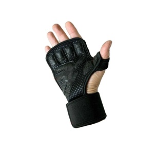 Guantes de Crossfit para Levantamiento de Pesas, Guantes de Gimnasio de Neopreno con Cierre y Soporte para Muñeca en Color Negro - Product Image 1