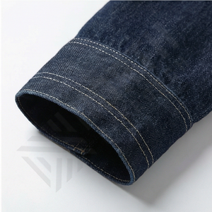 Veste en jean confortable pour homme, col montant, personnalisable, style urbain, hiver, réversible, tendance, meilleures ventes - Product Image 6