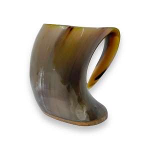 Mug en corne de buffle 100% polonais, contact alimentaire sûr, écologique, mug à bière pour anniversaire, artisanat, réutilisable, passe au lave-vaisselle, logo personnalisé - Product Image 2