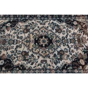 Alfombra Turca Vintage, Alfombra Decorativa de 3.3x6.3 pies (100x191 cm), Alfombra de Lana con Borde Azul - Product Image 4