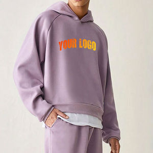 OEM/ODM Logo personnalisé sérigraphié Meilleures ventes Épaule tombante Grande taille Pull-over à capuche 100% coton lourd pour hommes - Product Image 3