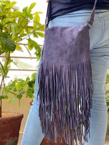 Nouvel arrivage de sacs à main en cuir à franges en daim de qualité supérieure pour femmes - Product Image 3