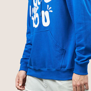 Sweat à capuche épais et vierge en coton mélangé avec logo personnalisé, basiques pour hommes, sweat à capuche imprimé pour hommes - Product Image 6