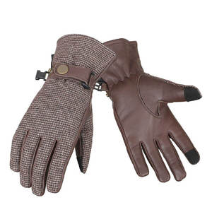 Gants en cuir pour femmes de qualité supérieure / Design unique Nouveau style Gants en cuir à doigts complets - Product Image 4